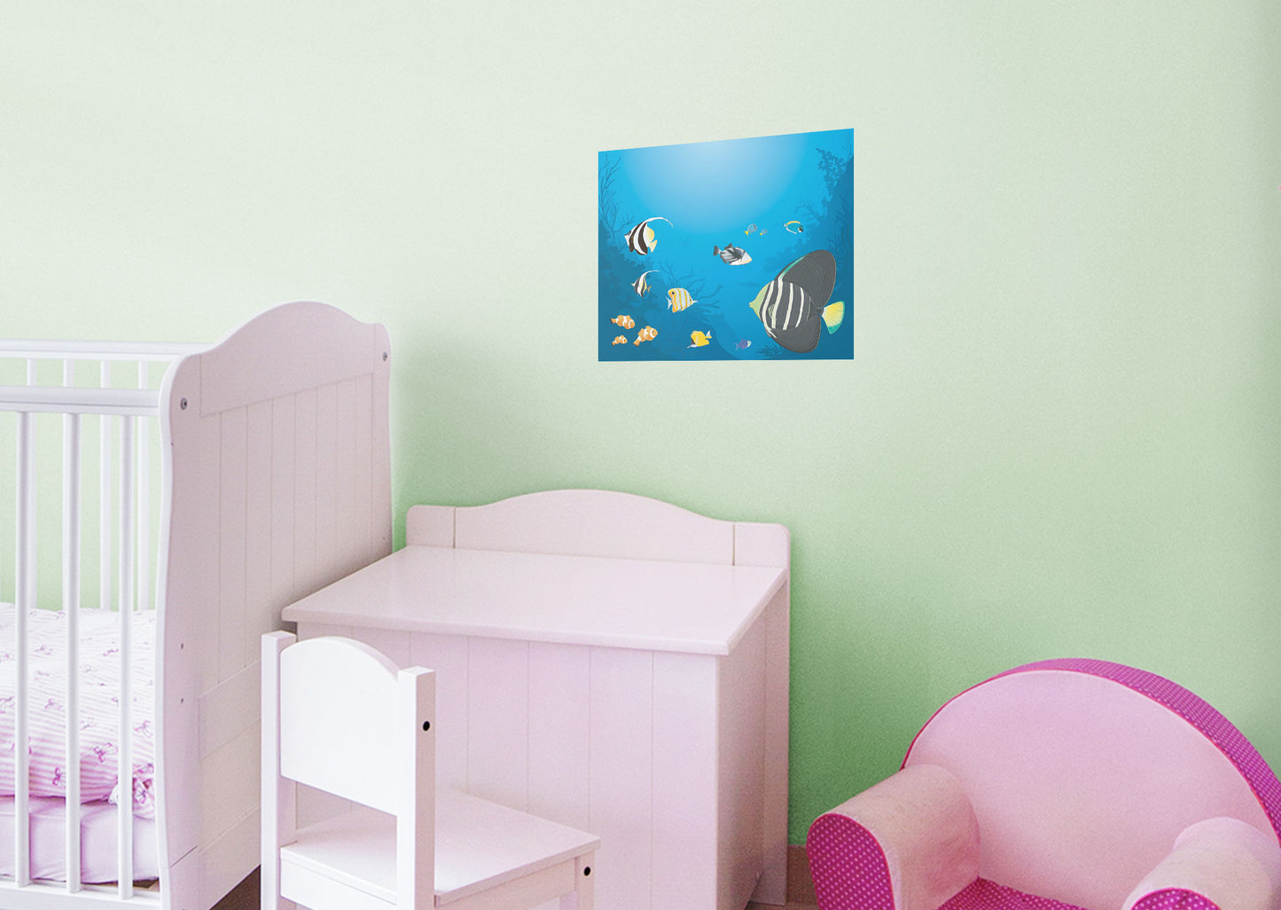 Nursery:  Quiet Mural        -   Removable Wall   Adhesive Decal
