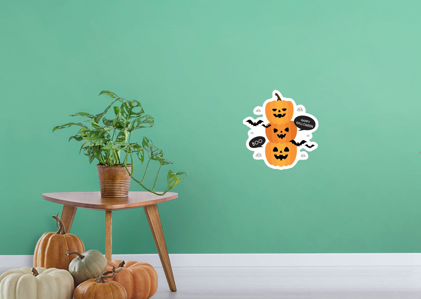 Halloween: Halloween Bats Icon        -   Removable Wall   Adhesive Decal