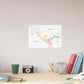 Maps of Asia: Uzbekistan Mural        -   Removable Wall   Adhesive Decal