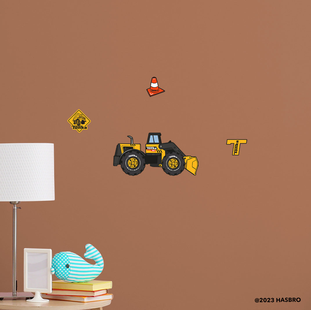 Tonka Trucks: Frontloader Classic RealBig - Officially Licensed Hasbro Removable Adhesive Decal