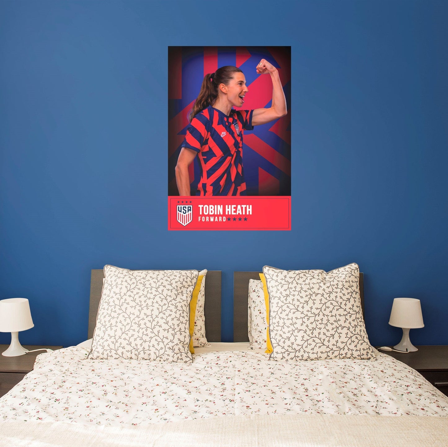 Tobin Heath Nameplate Poster - Officially Licensed USWNT Removable Adhesive Decal