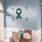 X-Large Liver  Cancer Ribbon  + 4 Decals (18"W x 38.5"H)