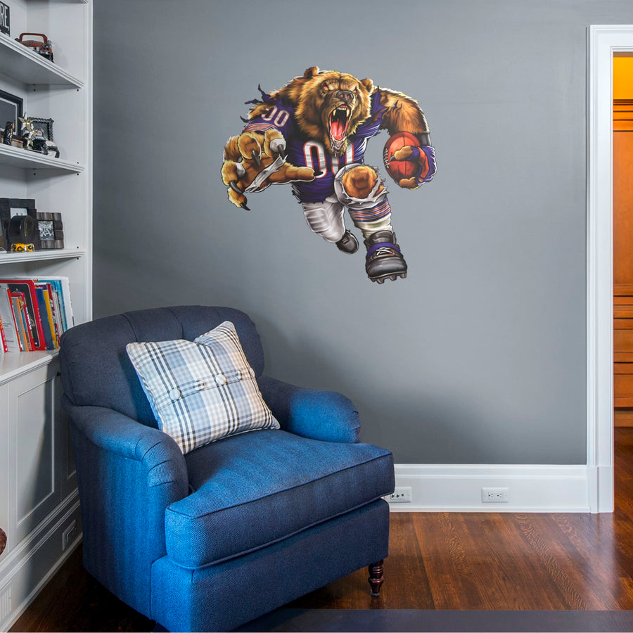 Chicago Bears - RealBig Bruiser Bear Collection - Official NFL - Reusable Vinyl Wall Decals