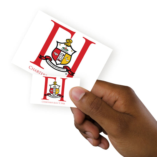 Sheet of 5 -Kappa Alpha Psi:  Gamma Iota Chapter Date Minis        - Officially Licensed Fraternity Removable     Adhesive Decal