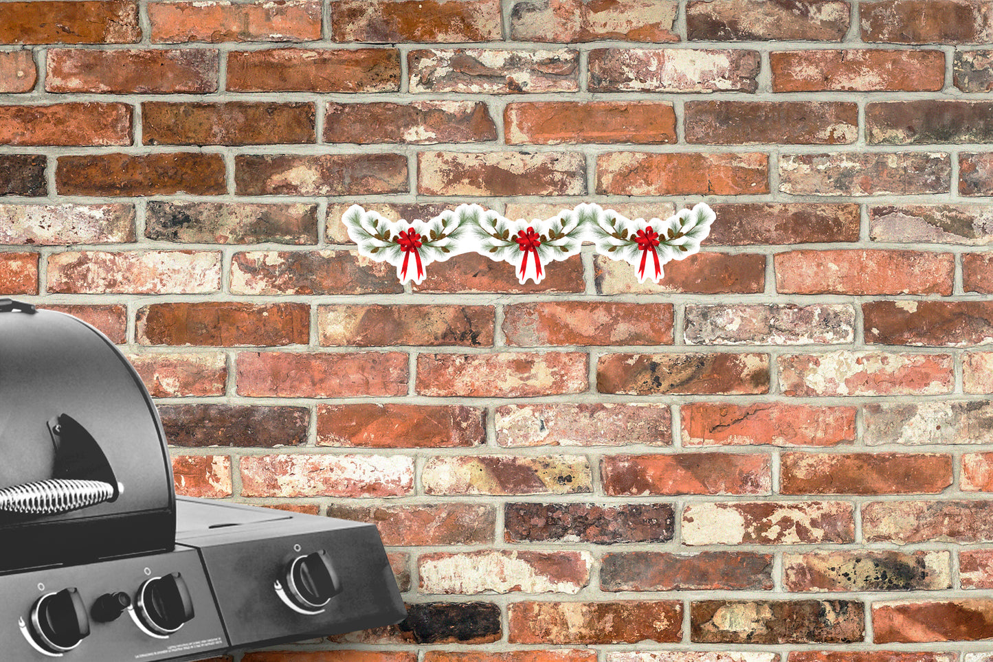 Christmas:  Three Red Ribbons        -      Outdoor Graphic