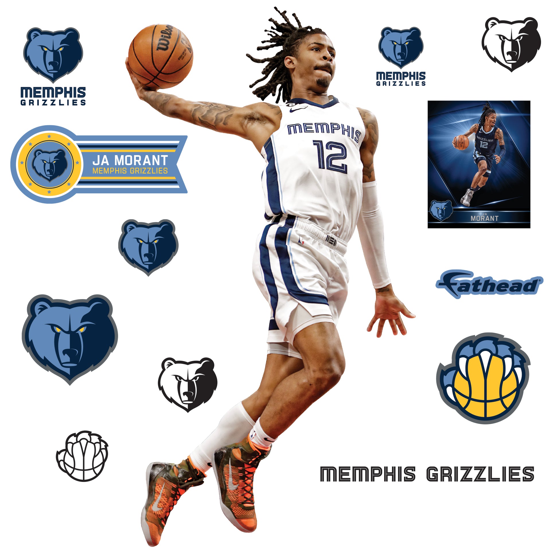 Memphis Grizzlies Ja Morant NBA x Hasbro Starting Lineup Series 1
