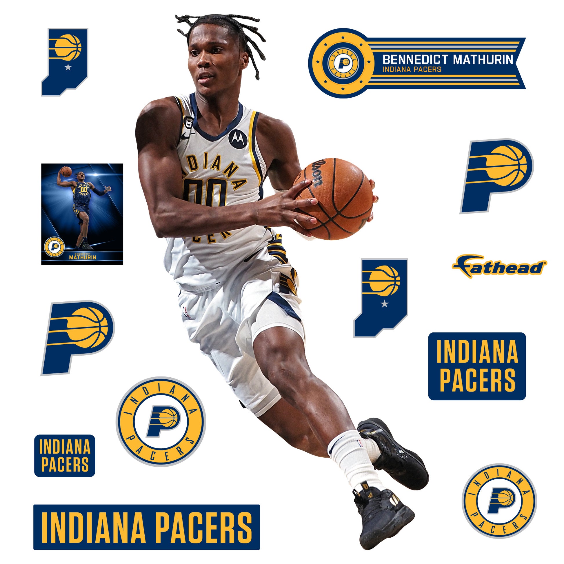 Bennedict Mathurin Indiana Pacers 10.5 x 13 Sublimated Player Plaque