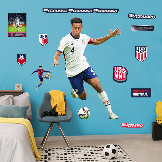 Tyler Adams 2022 RealBig        - Officially Licensed USMNT Removable     Adhesive Decal