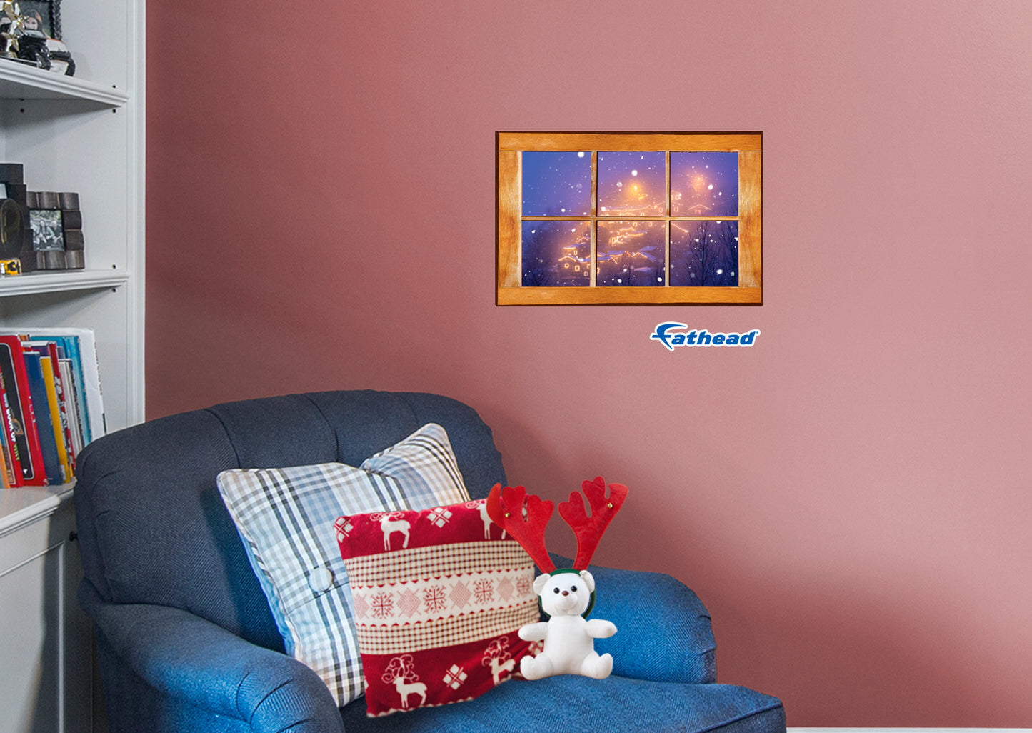 Christmas:  Lights Instant Windows        -   Removable     Adhesive Decal