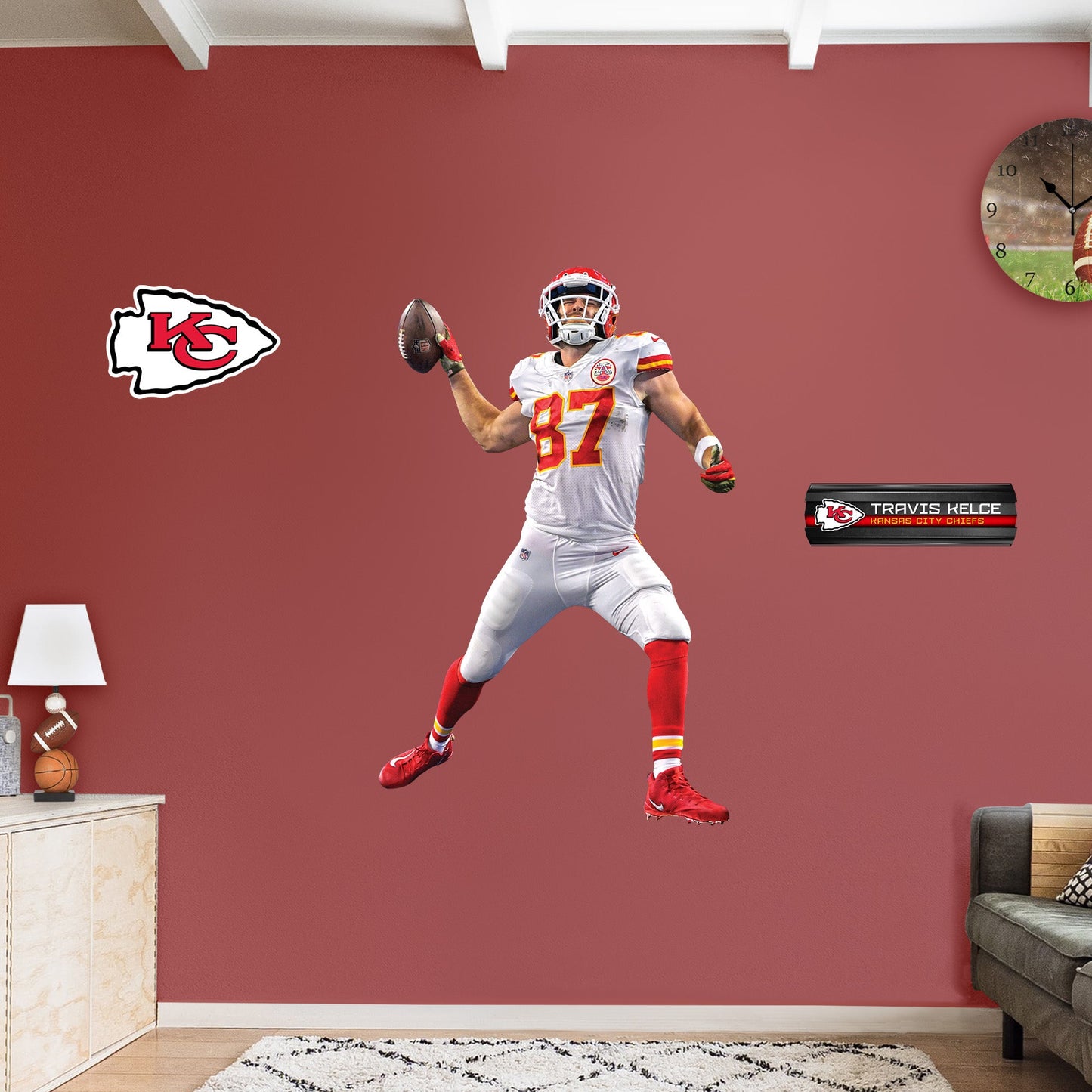 Kansas City Chiefs: Travis Kelce Spike - Officially Licensed NFL Removable Adhesive Decal