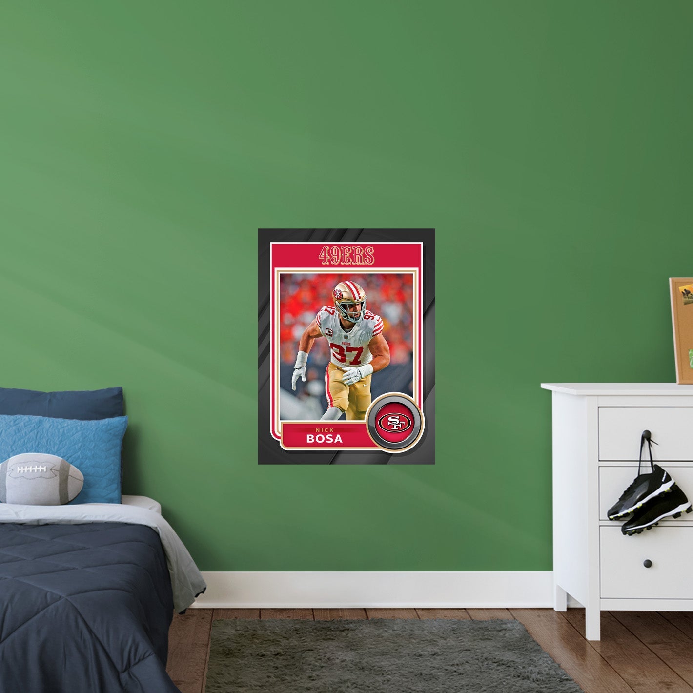San Francisco 49ers: Nick Bosa Poster - Officially Licensed NFL Removable Adhesive Decal