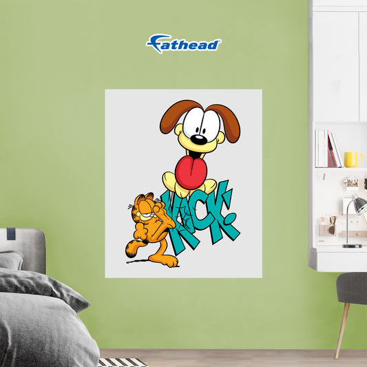 Garfield:  Kick Poster        - Officially Licensed Nickelodeon Removable     Adhesive Decal