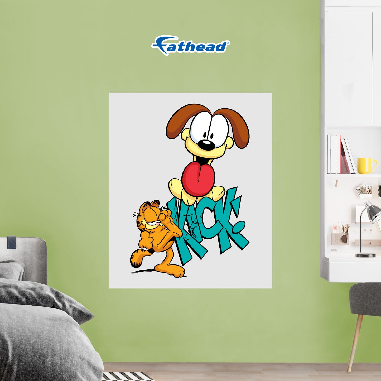 Garfield: Kick Poster - Officially Licensed Nickelodeon Removable Adhesive Decal