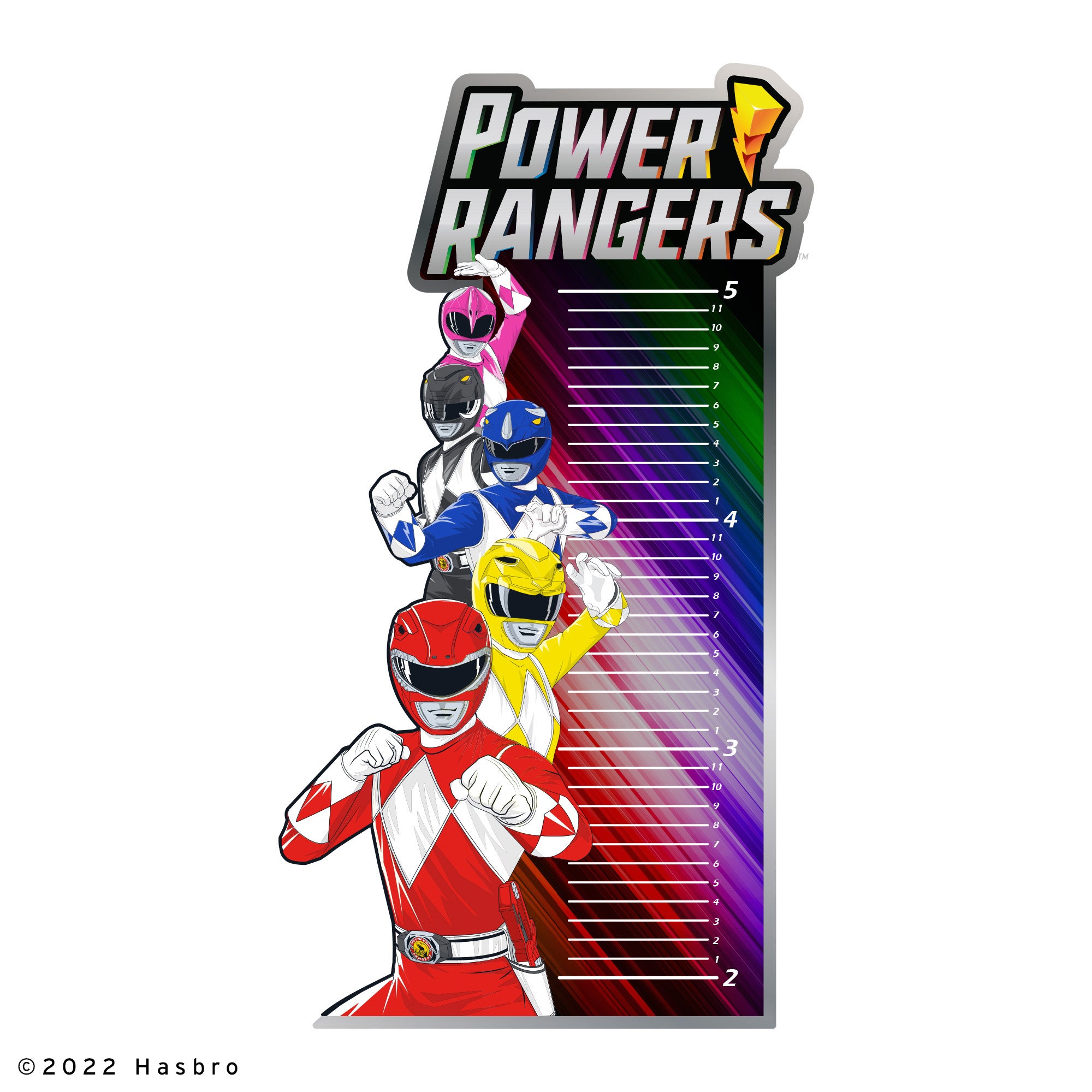 Rangers Group - Growth Chart - Official Hasbro - Power Rangers - Reusa ...