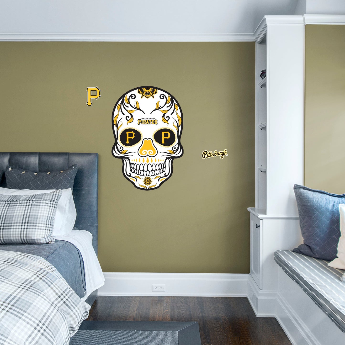 Pittsburgh Pirates: Skull - Officially Licensed MLB Removable Adhesive Decal