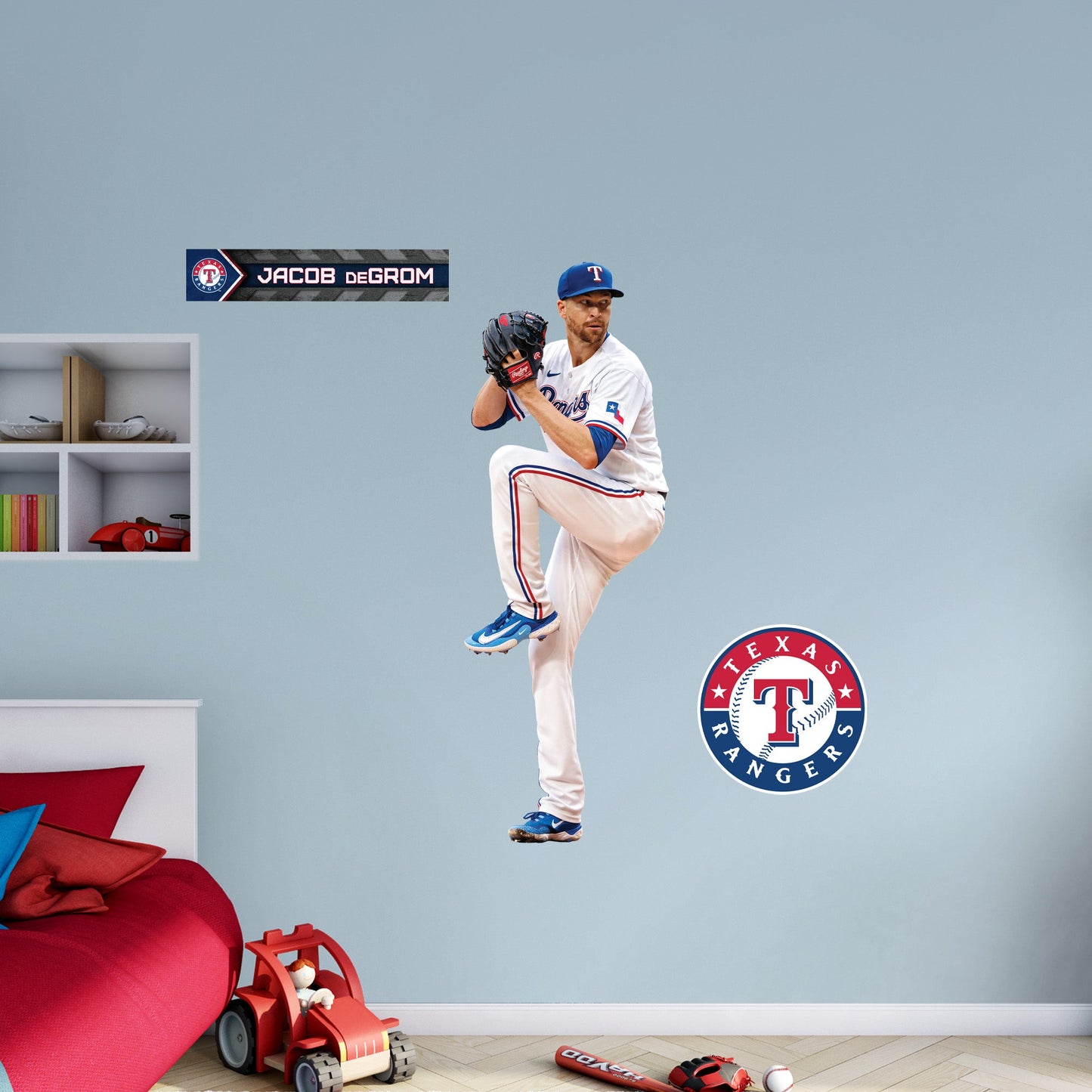 Texas Rangers: Jacob deGrom - Officially Licensed MLB Removable Adhesive Decal