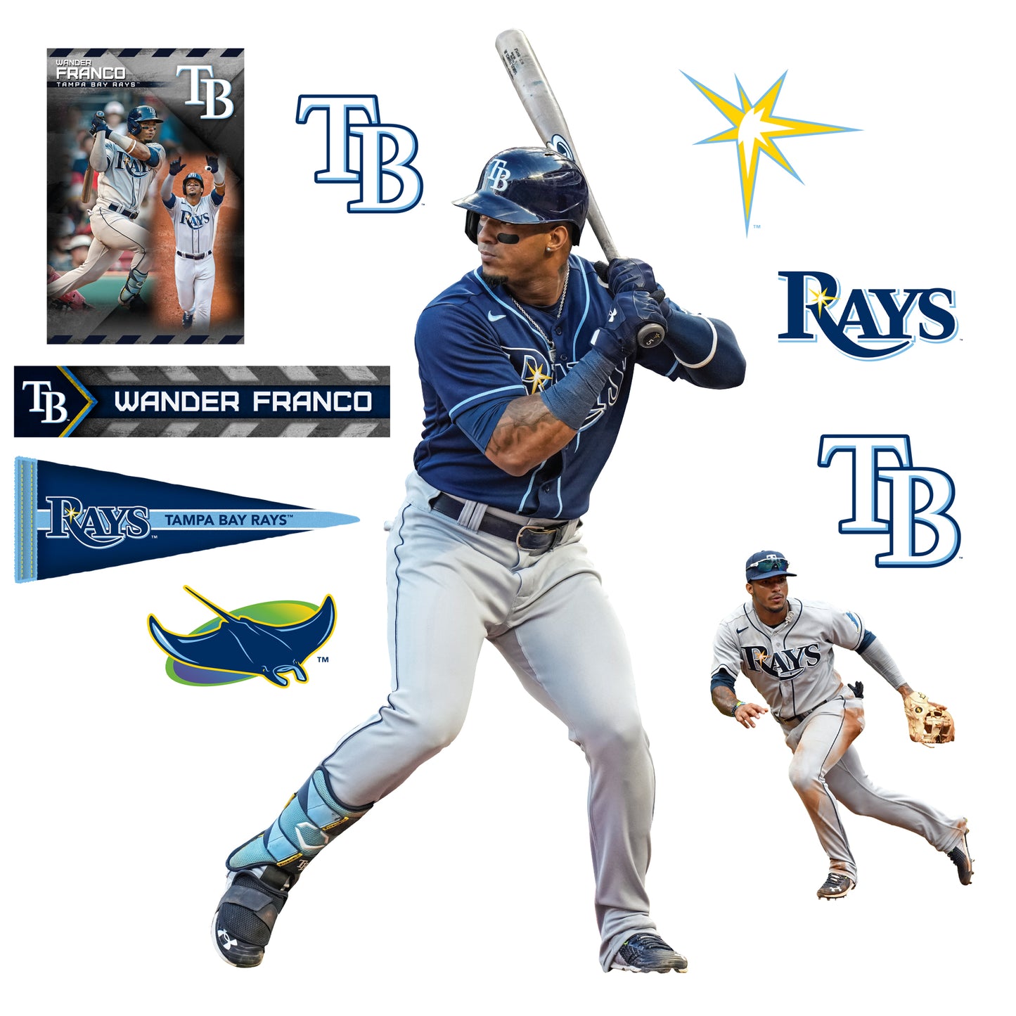 Tampa Bay Rays: Wander Franco 2021 - Officially Licensed MLB Removable –  Fathead