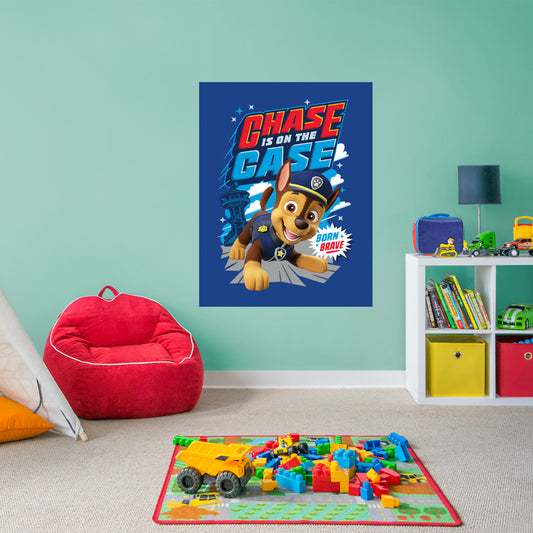 Paw Patrol: Chase On the Case Poster        - Officially Licensed Nickelodeon Removable     Adhesive Decal