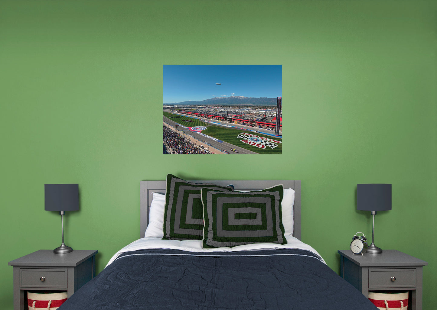 Auto Club Speedway - Wide Shot Mural - Peel & Stick Poster - Official NASCAR - Reusable Vinyl Wall Decal