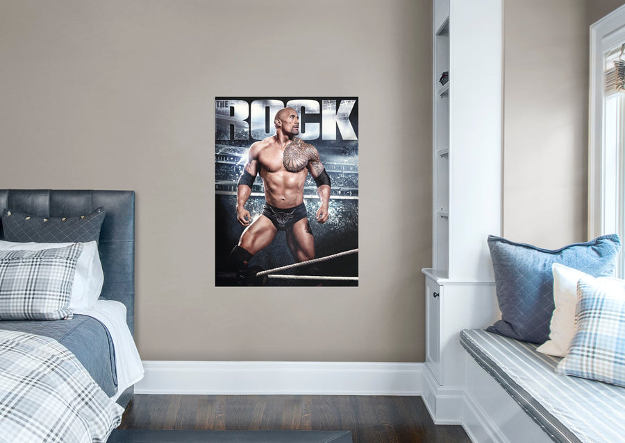 The Rock - Peel & Stick Poster - Official WWE - Reusable Vinyl Wall Decal