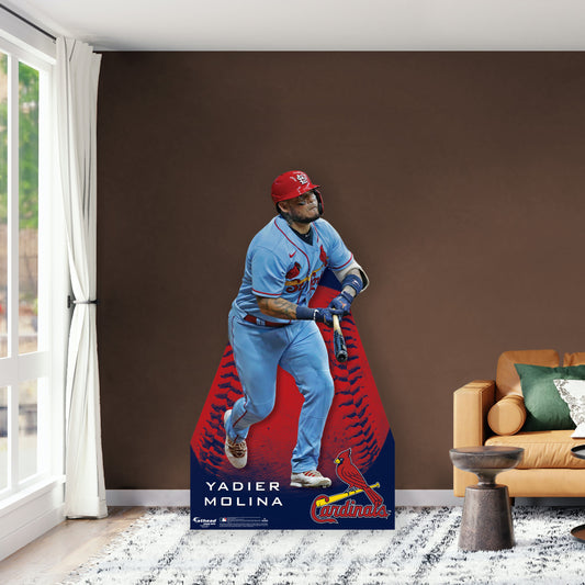St. Louis Cardinals: Yadier Molina 2022 Stand Out Life-Size   Foam Core Cutout  - Officially Licensed MLB    Stand Out