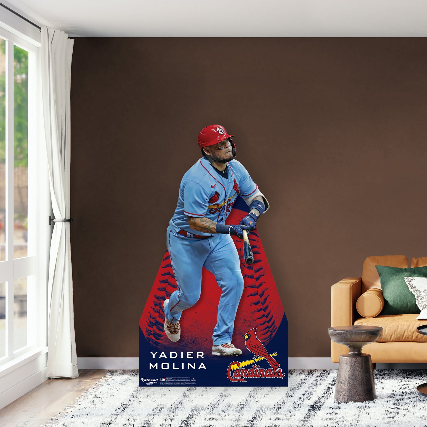 Fathead Yadier Molina St. Louis Cardinals Giant Removable Wall Mural