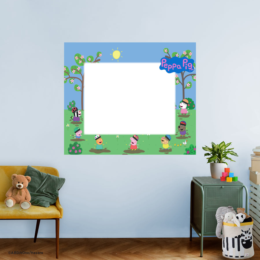 Peppa Pig - Muddy Puddles - Dry Erase - Official Hasbro - Reusable Vinyl Wall Decal