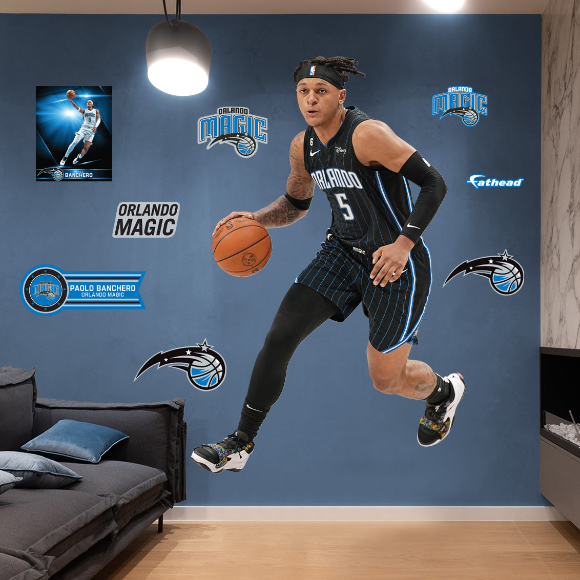 Orlando Magic: Paolo Banchero Icon Jersey - Officially Licensed NBA Removable Adhesive Decal