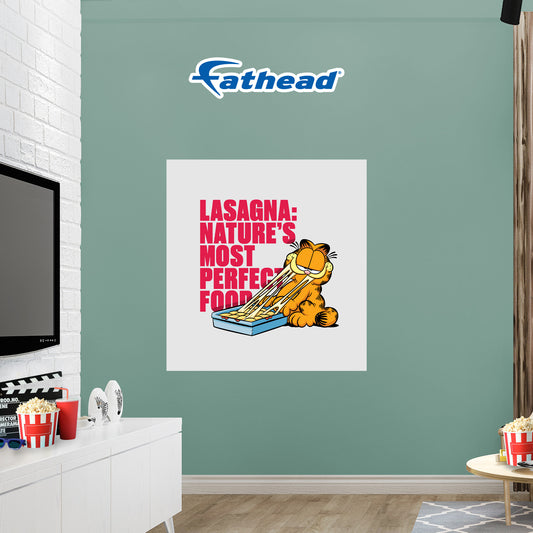 Garfield:  Lasagna Poster        - Officially Licensed Nickelodeon Removable     Adhesive Decal