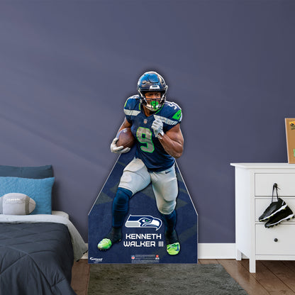 Seattle Seahawks: Kenneth Walker III 2023  Life-Size   Foam Core Cutout  - Officially Licensed NFL    Stand Out