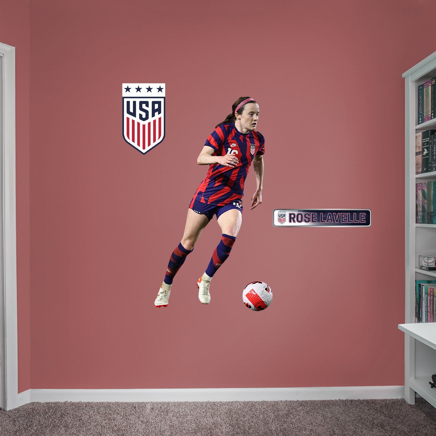 Rose Lavelle 2022 RealBig        - Officially Licensed USWNT Removable     Adhesive Decal