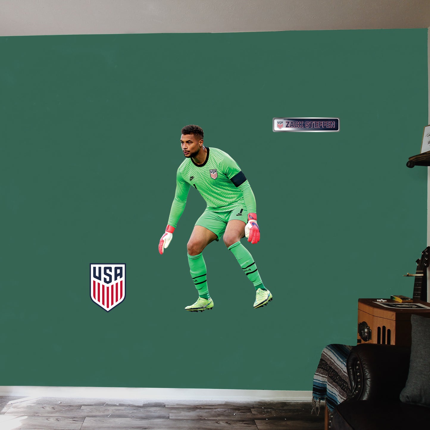 Zack Steffen  RealBig        - Officially Licensed USMNT Removable     Adhesive Decal