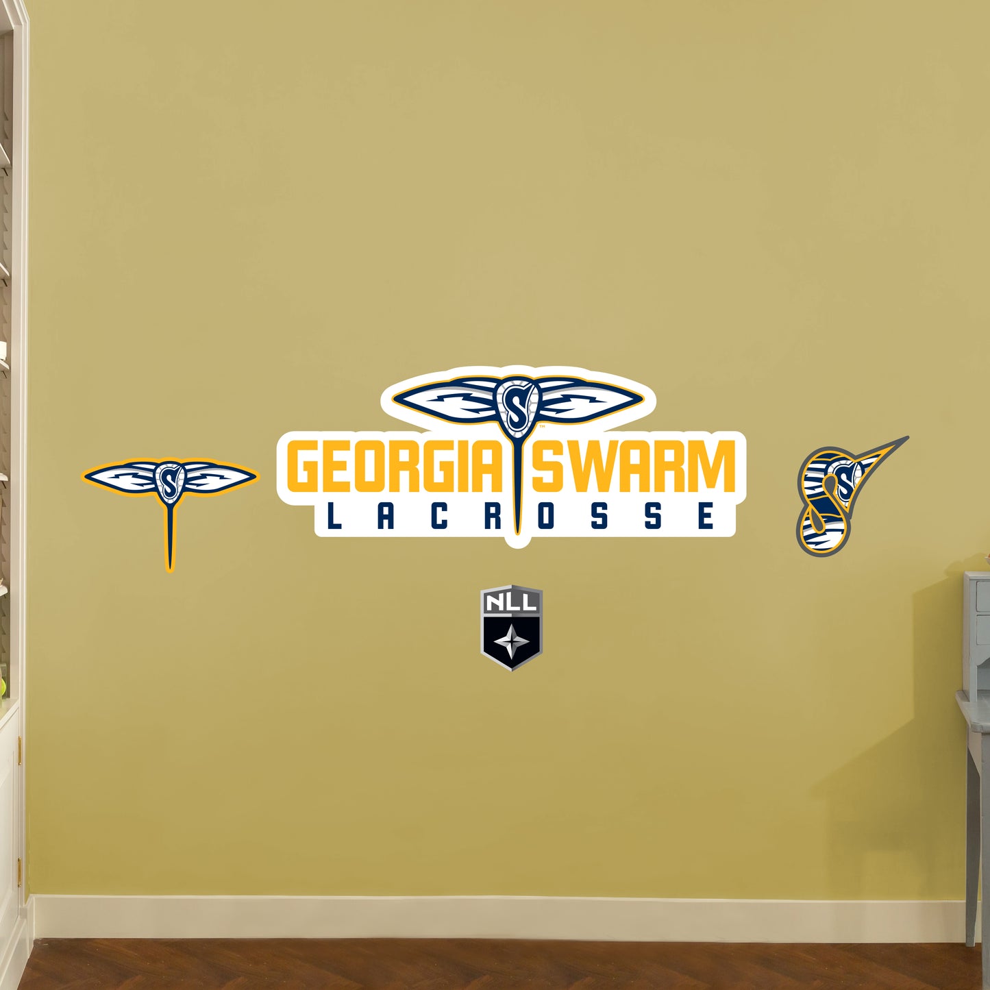 Georgia Swarm:   Logo        - Officially Licensed NLL Removable     Adhesive Decal