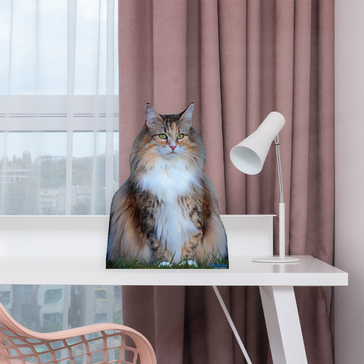 Animals:  Norwegian Forest Cat  Mini   Cardstock Cutout  -      Stand Out