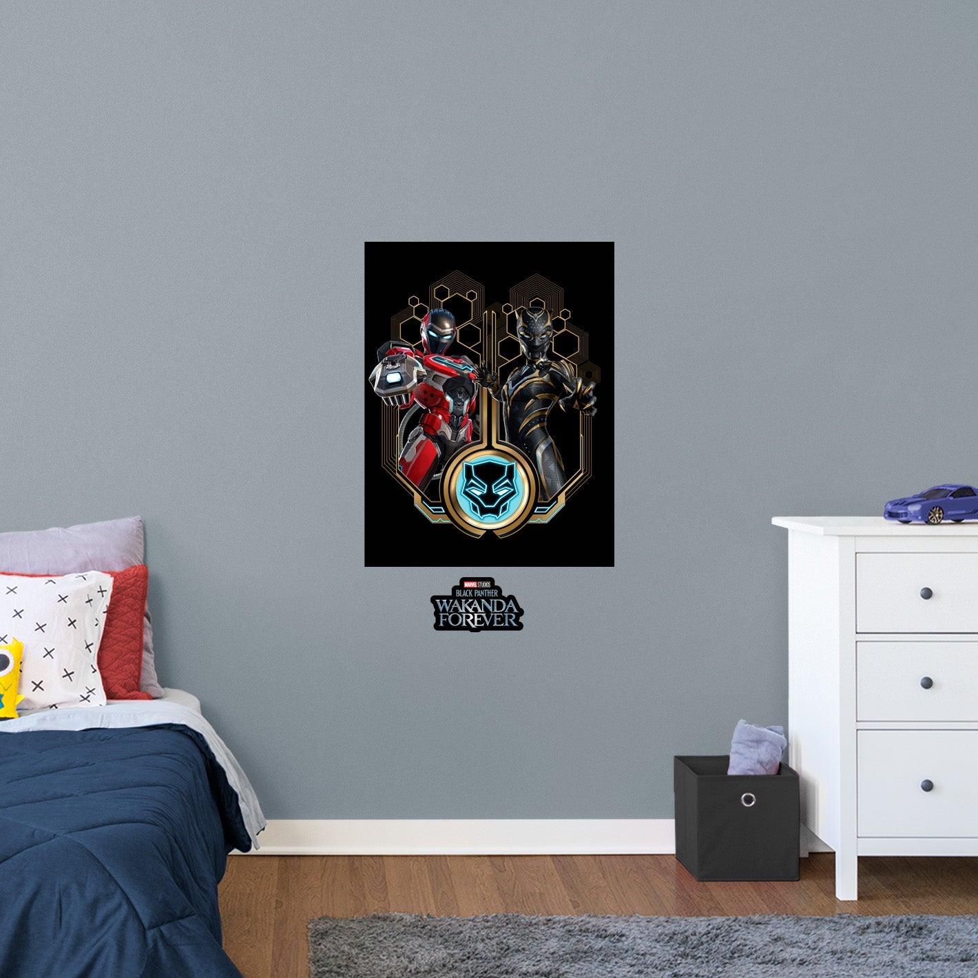 Black Panther Wakanda Forever: Black Panther & Ironheart Poster - Officially Licensed Marvel Removable Adhesive Decal