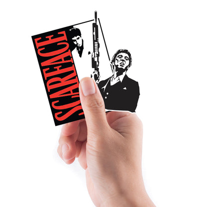 Sheet of 5 -Scarface: Tony Montana You Want More? Minis        - Officially Licensed NBC Universal Removable    Adhesive Decal