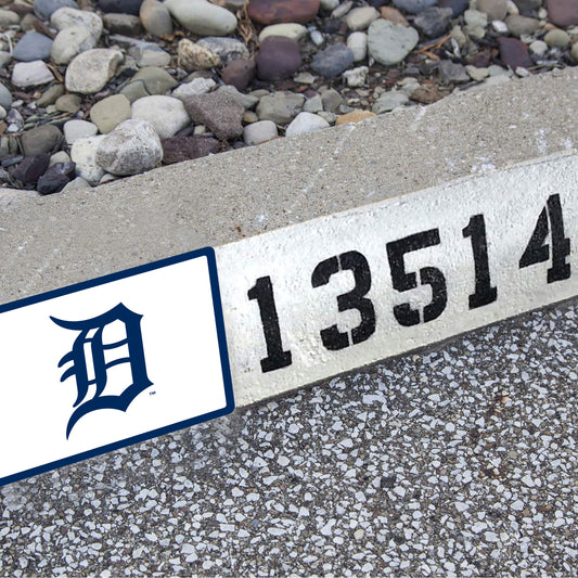 Detroit Tigers:  Address Block Logo        - Officially Licensed MLB    Outdoor Graphic