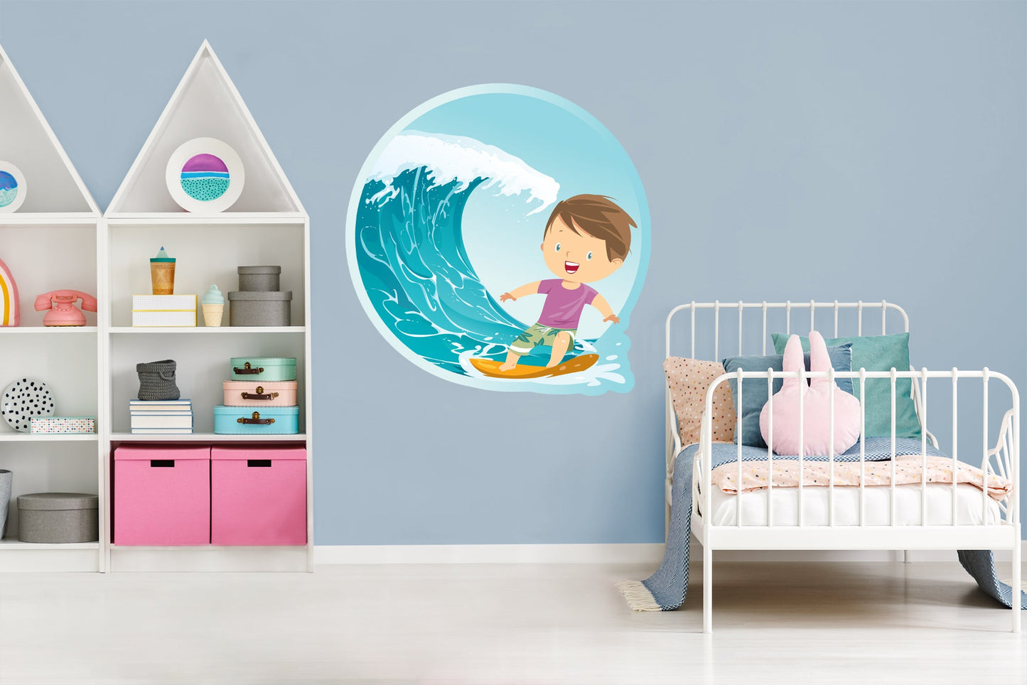 Nursery:  Wave Icon        -   Removable Wall   Adhesive Decal