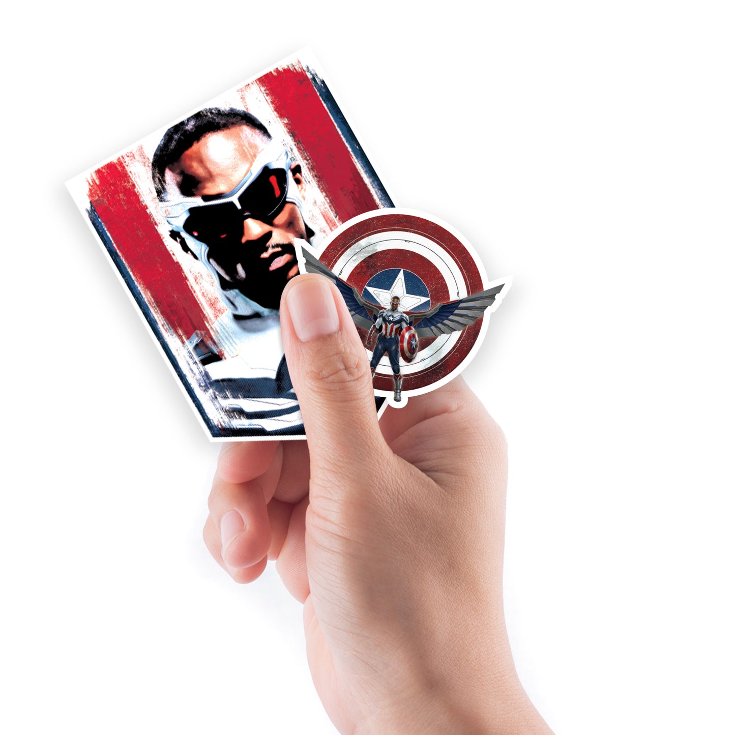Sheet of 5 -The Falcon and The Winter Soldier: Icons Minis        - Officially Licensed Marvel Removable    Adhesive Decal