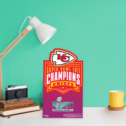 Kansas City Chiefs:  Super Bowl LVII Champions Logo StandOut Mini   Cardstock Cutout  - Officially Licensed NFL    Stand Out