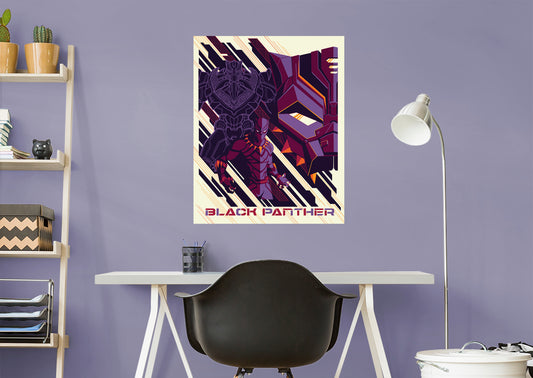 Avengers: Black Panther Mural        - Officially Licensed Marvel Removable Wall   Adhesive Decal