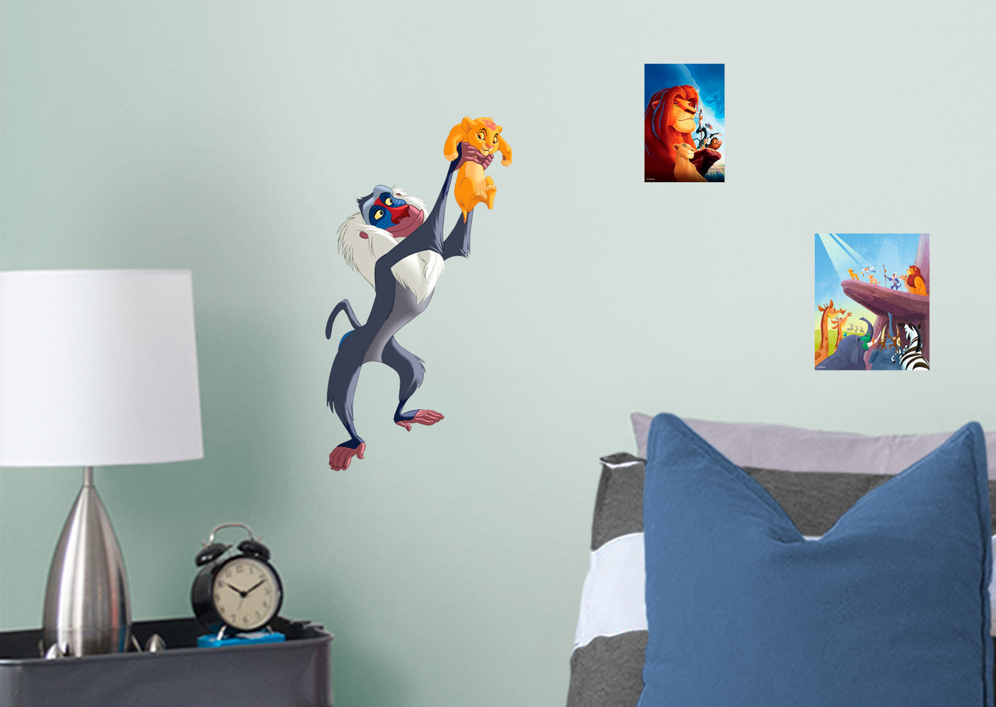 The Lion King:  Rafiki Holding Simba        - Officially Licensed Disney Removable Wall   Adhesive Decal
