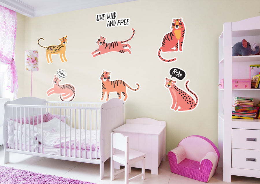 Jungle:  Live Wild and Free Collection        -   Removable Wall   Adhesive Decal