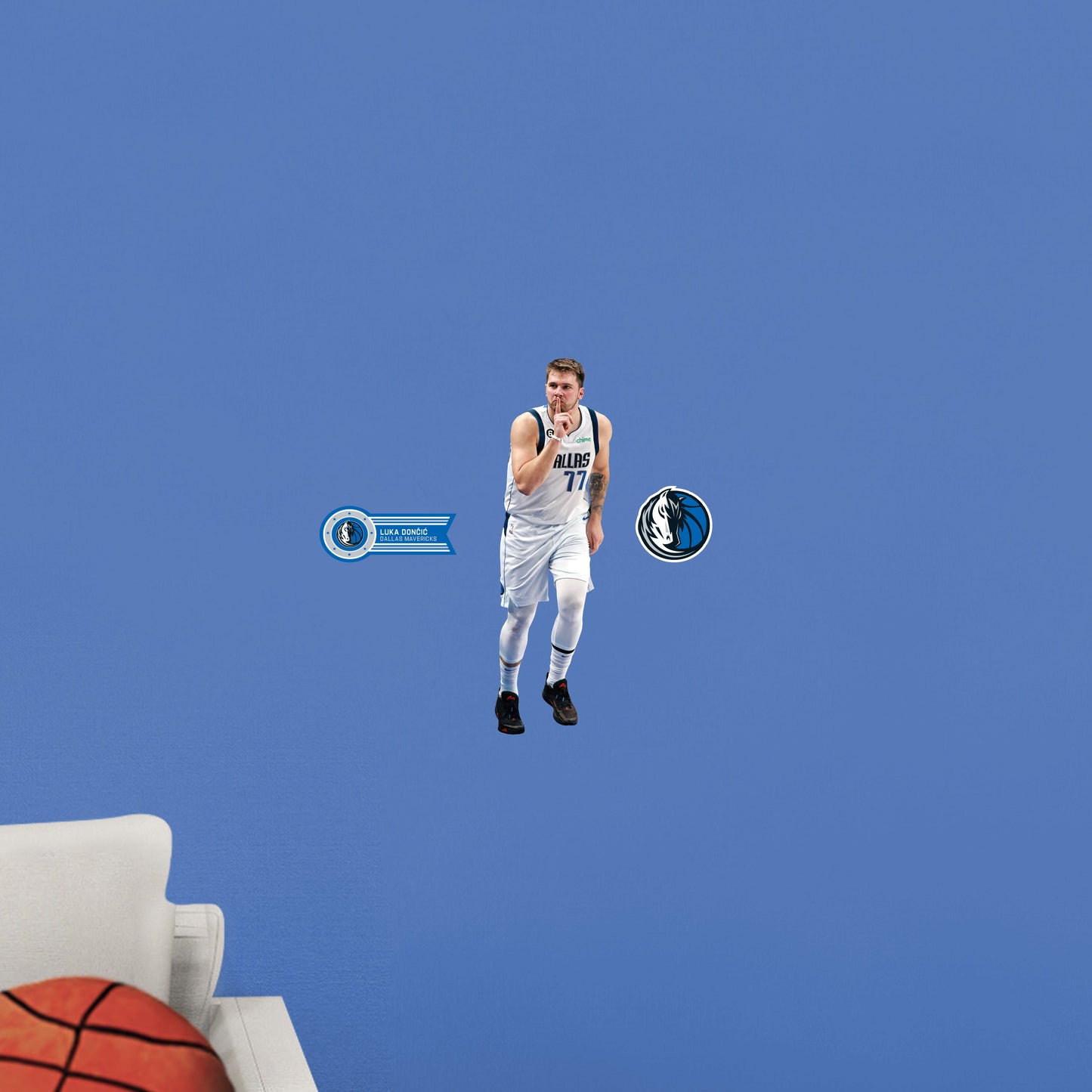 Dallas Mavericks: Luka DonÄiÄ‡ Shhh - Officially Licensed NBA Removable Adhesive Decal