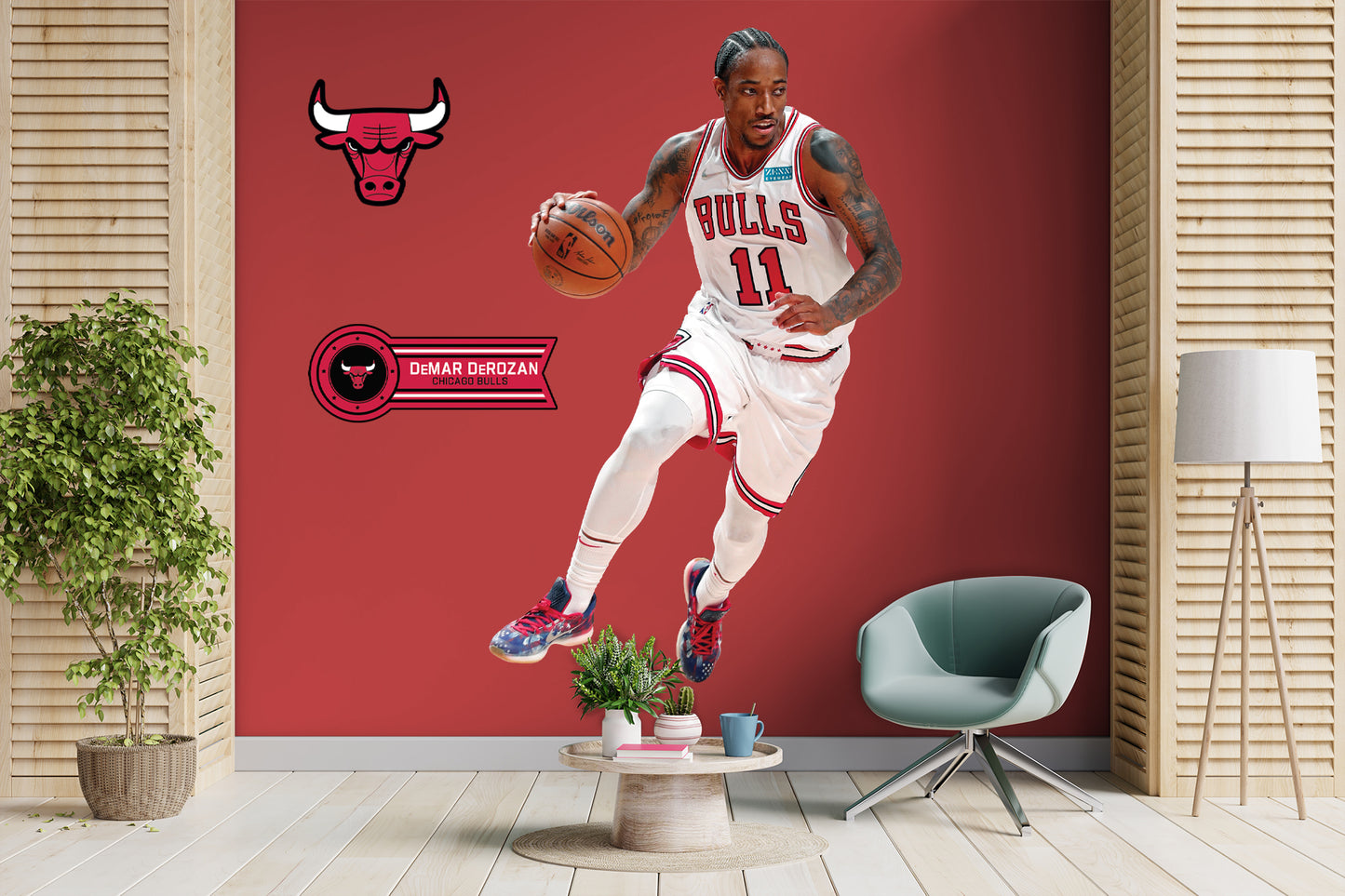 Chicago Bulls: DeMar DeRozan 2021        - Officially Licensed NBA Removable     Adhesive Decal