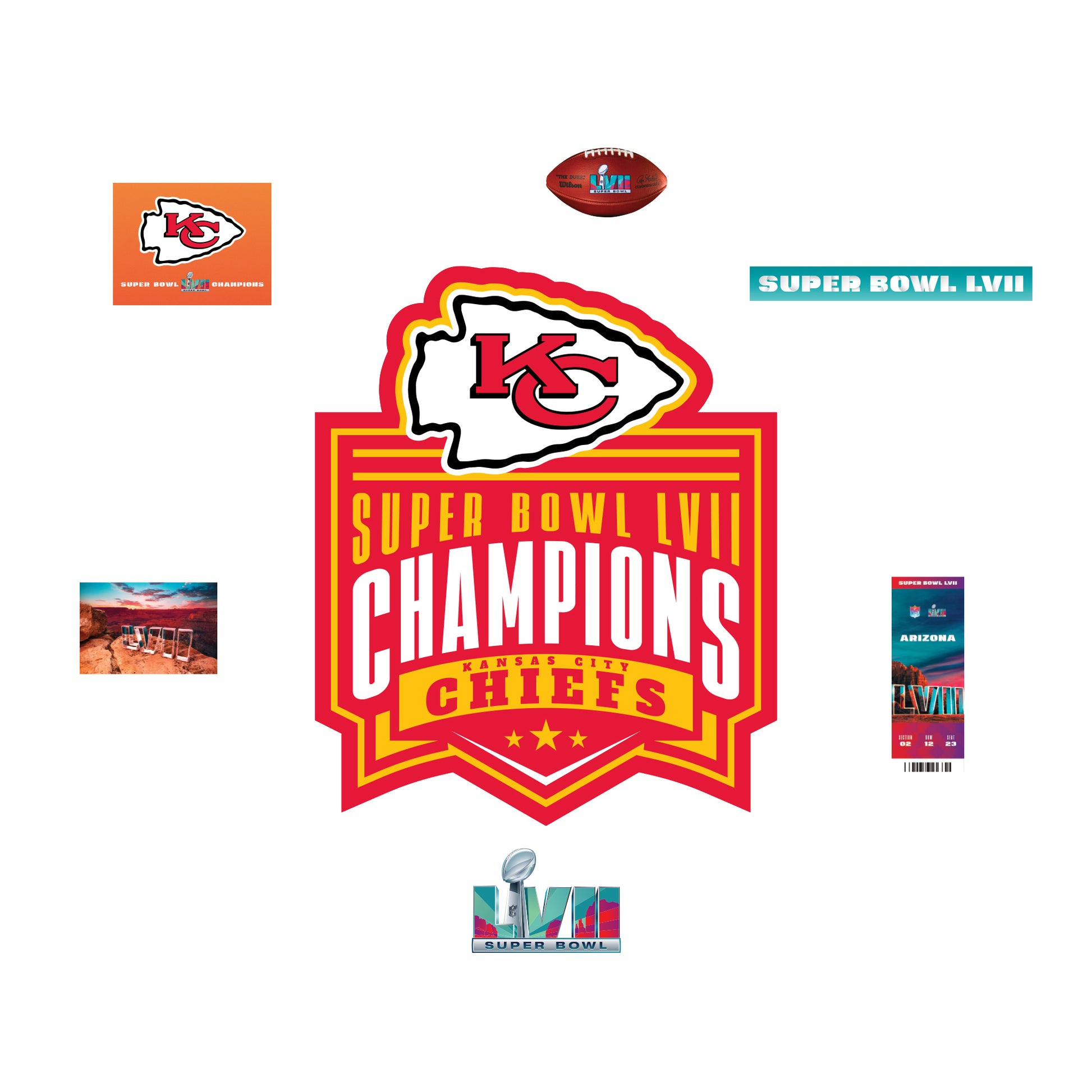 Fathead Kansas City Chiefs Super Bowl LIV Champions Logo Wall Decal
