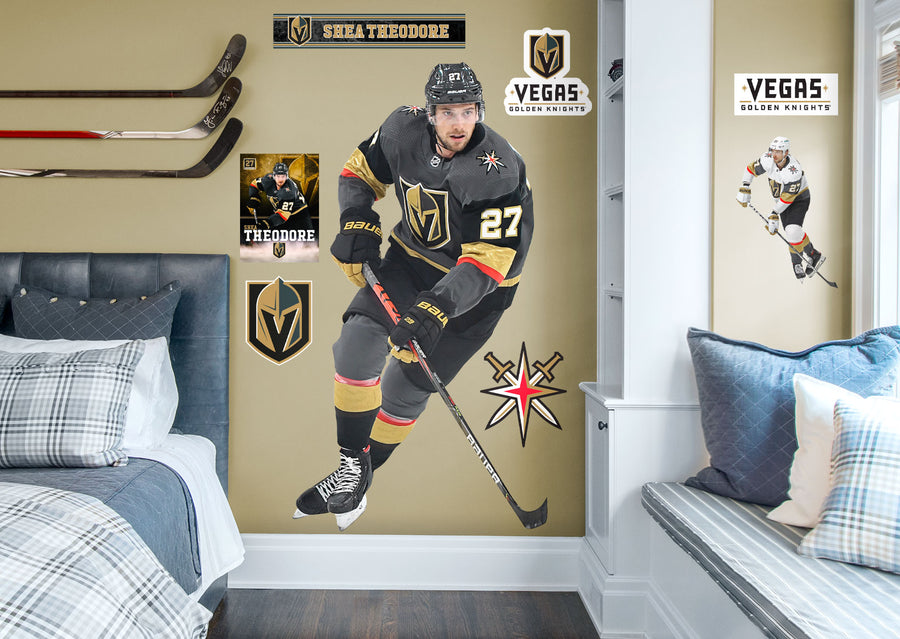 Shea Theodore - RealBig Collection - Official NHL - Vegas Golden Knights - Reusable Vinyl Wall Decals