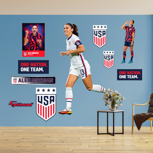 Alex Morgan  RealBig        - Officially Licensed USWNT Removable     Adhesive Decal