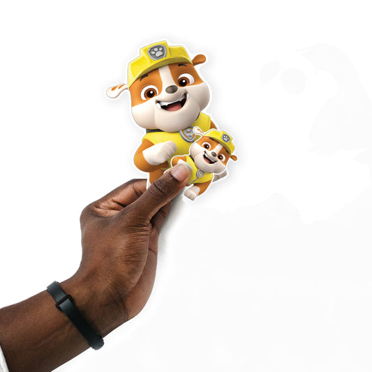 Paw Patrol: Rubble Minis        - Officially Licensed Nickelodeon Removable     Adhesive Decal