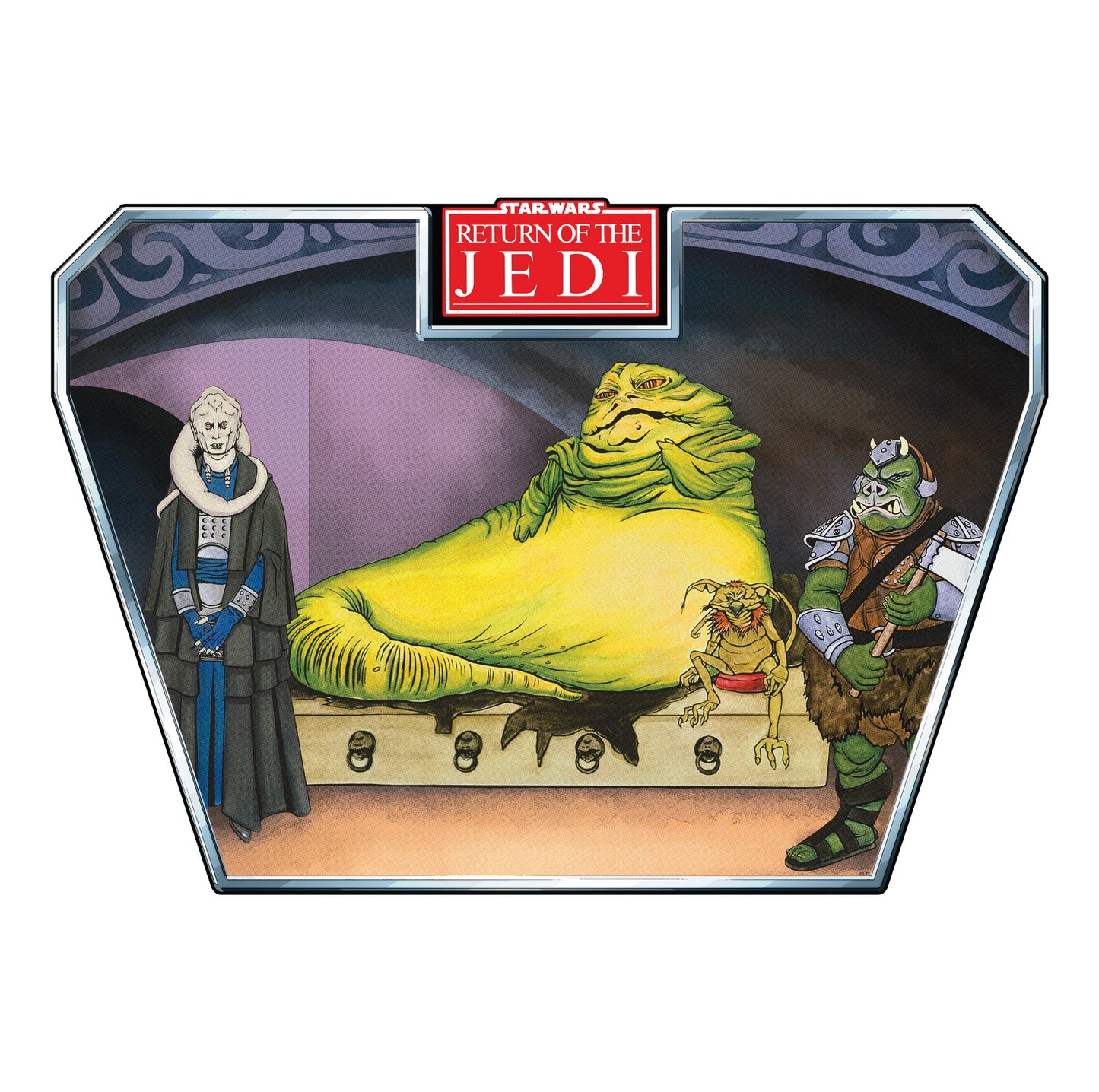 Return of the Jedi 40th: Jabba the Hutt Throne Room Instant Window - Officially Licensed Star Wars Removable Adhesive Decal